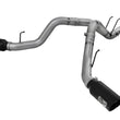 Load image into Gallery viewer, aFe Large Bore-HD 4in 409 Stainless Steel DPF-Back Exhaust w/Black Tip 15-16 Ford Diesel V8 Trucks - Main Product View