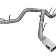 Load image into Gallery viewer, aFe Large Bore-HD 4in 409 Stainless Steel DPF-Back Exhaust w/Polished Tips 15-16 Ford Diesel Truck - Main Product View