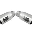 Load image into Gallery viewer, aFe Large Bore-HD 4in 409 Stainless Steel DPF-Back Exhaust w/Polished Tips 15-16 Ford Diesel Truck - Back View