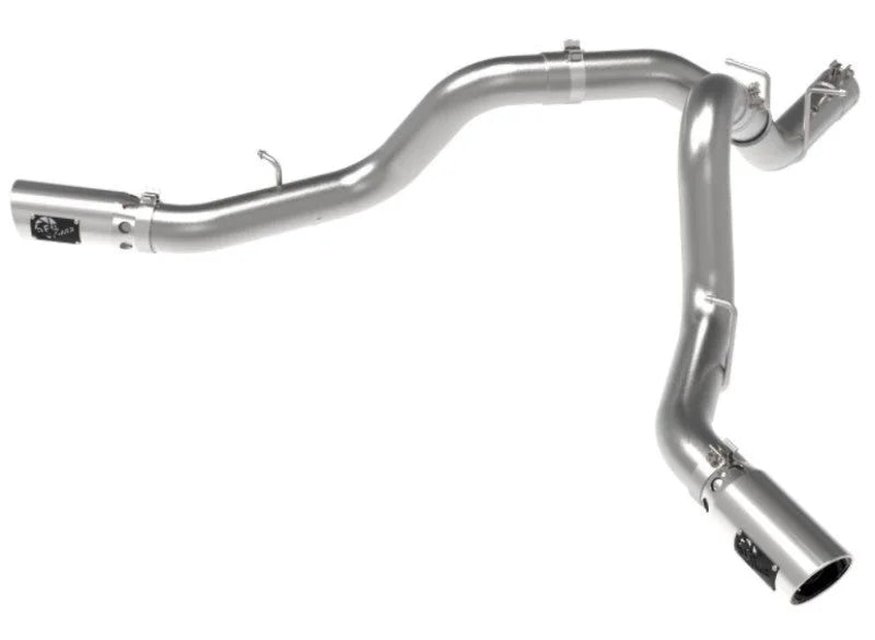 aFe Large Bore-HD 4in 409SS DPF-Back Exhaust System w/Polished Tips 20 GM Diesel Trucks V8-6.6L - Additional View 6