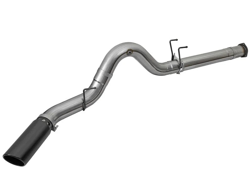 aFe Large Bore-HD 5in DPF Back 409 SS Exhaust System w/Black Tip 2017 Ford Diesel Trucks V8 6.7L(td) - Additional View 7