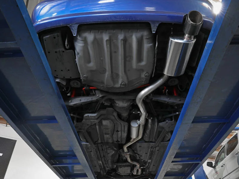aFe Lexus IS300 01-05 L6-3.0L Takeda Cat-Back Exhaust System- Carbon Fiber Tip - Back View