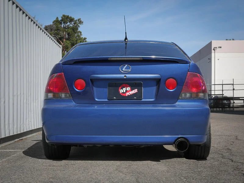 aFe Lexus IS300 01-05 L6-3.0L Takeda Cat-Back Exhaust System- Carbon Fiber Tip - Installation View