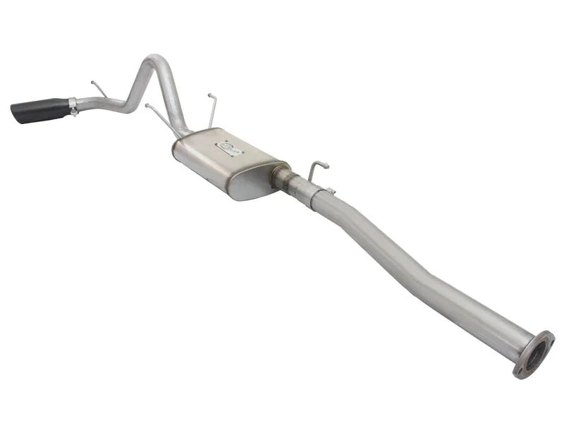 aFe MACH Force XP 2.5in Cat-Back Stainless Steel Exhaust System w/Black Tip Toyota Tacoma 13-14 2.7L - Back View