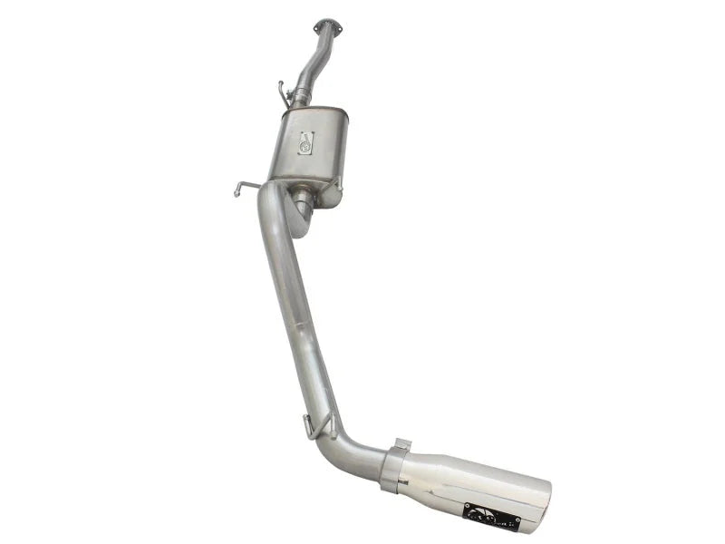 aFe MACH Force XP 2.5in Cat-Back Stainless Steel Exhaust w/Polished Tip Toyota Tacoma 13-14 2.7L - Back View