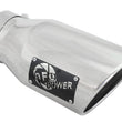 Load image into Gallery viewer, aFe MACH Force-XP 304 SS Right Side Single Wall Polished Exhaust Tip 4in Inlet x 6in Outlet x 12in L - Main Product View