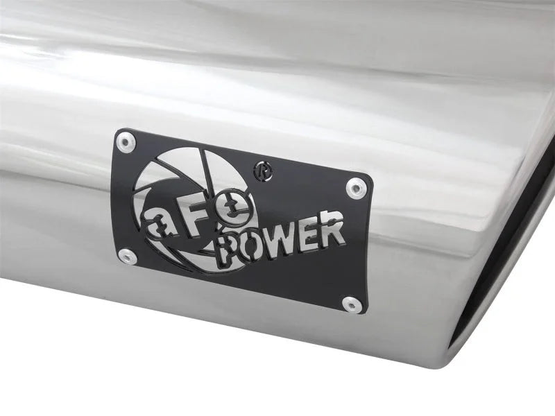 aFe MACH Force-XP 304 SS Single Wall Polished Exhaust Tip Pair 4in Inlet x 6in Outlet x 15in L - Additional View 6