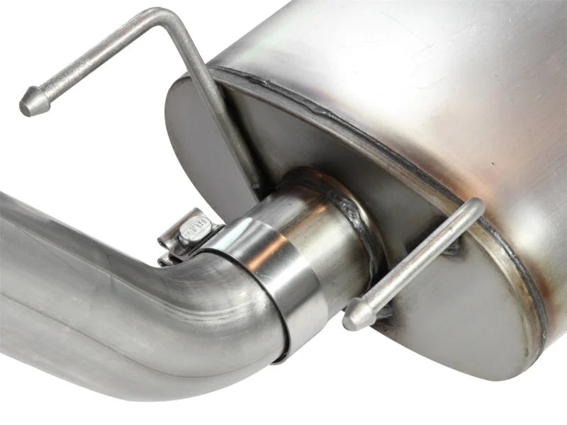 aFe MACH Force XP 3in Cat-Back Stainless Steel Exhaust w/Polished Tip Toyota Tacoma 13-14 4.0L - Side View