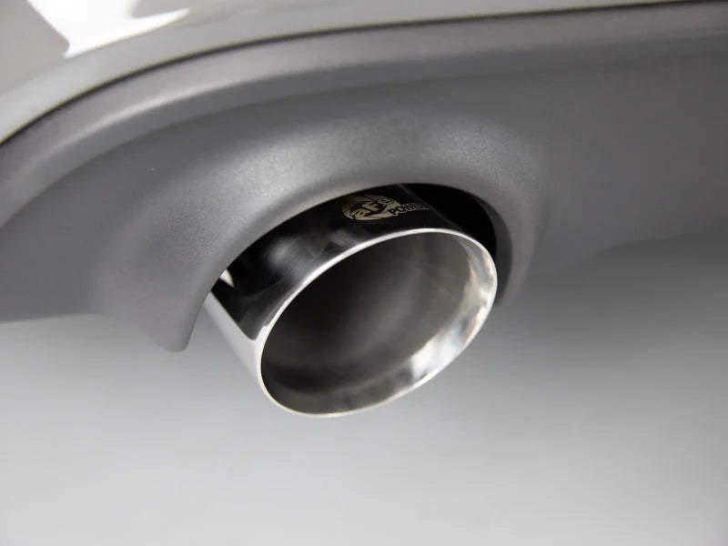 aFe MACH Force-XP 4-1/2in Polished OE Replacement Exhaust Tips - 15-19 Dodge Charger/Hellcat - Side View