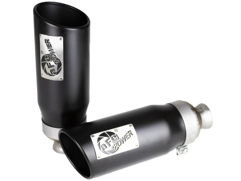 aFe MACH Force-XP 4-1/2in Steel OE Replacement Exhaust Tips - 2021+ Dodge Ram (5.7L V8) - Black - Main Product View