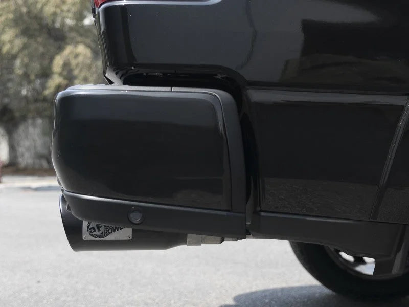 aFe MACH Force-XP 4-1/2in Steel OE Replacement Exhaust Tips - 2021+ Dodge Ram (5.7L V8) - Black - Side View