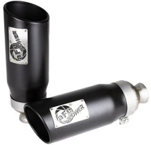 Load image into Gallery viewer, aFe MACH Force-XP 4-1/2in Steel OE Replacement Exhaust Tips - 2021+ Dodge Ram (5.7L V8) - Black - Installation View