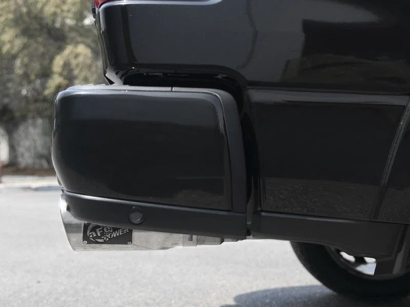 aFe MACH Force-XP 4-1/2in Steel OE Replacement Exhaust Tips - 2021+ Dodge Ram (5.7L V8) - Polished - Side View