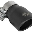 Load image into Gallery viewer, aFe MACH Force-XP 409 SS Single Wall Universal Clamp On Exhaust Tip - Black - Main Product View