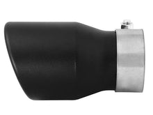 Load image into Gallery viewer, aFe MACH Force-XP 409 SS Single Wall Universal Clamp On Exhaust Tip - Black - Side View