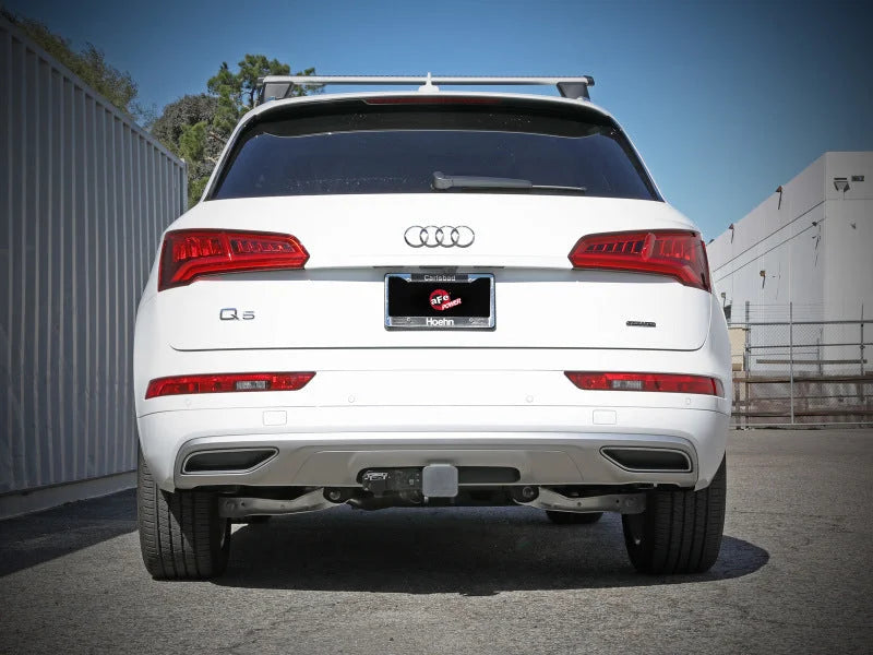 aFe MACH Force-Xp 17-21 Audi Q5 L4-2.0L (T) 3in to 2.5in Stainless Steel Cat-Back Exhaust System - Side View