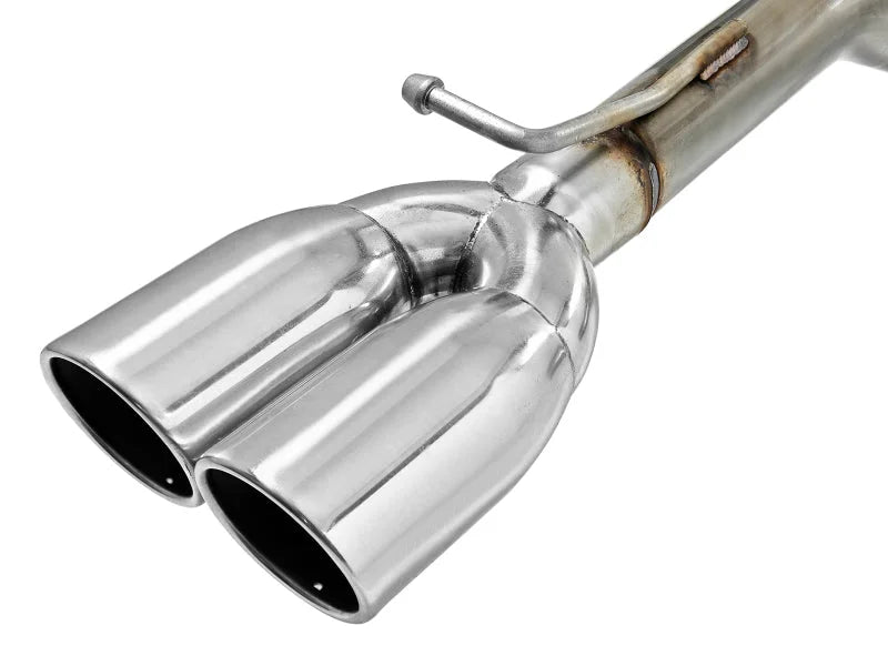 aFe MACH Force-Xp 2-1/2in 304 SS Cat-Back Exhaust 15-19 Dodge Challenger V6-3.6L - Polished Tip - Installation View