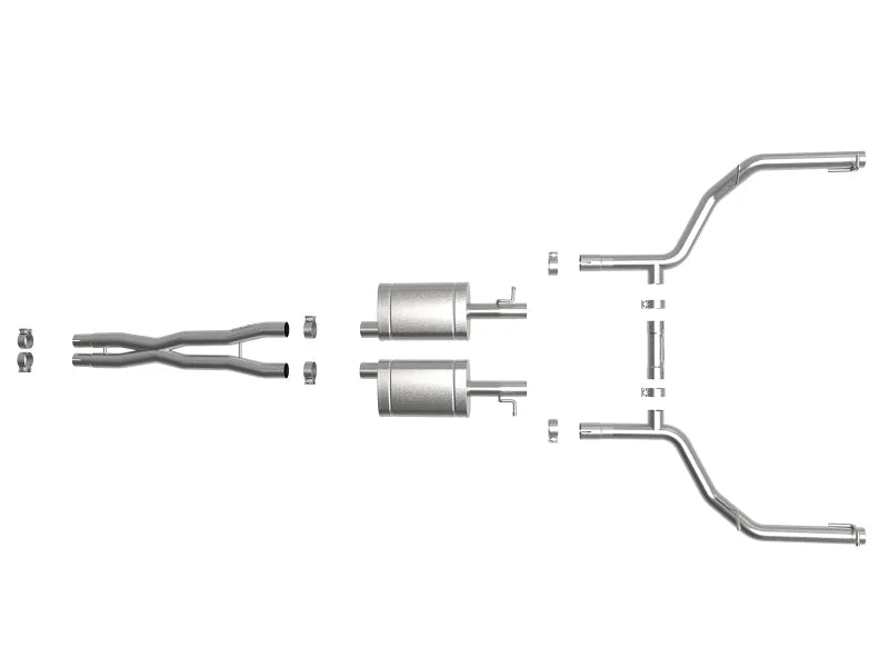 aFe MACH Force-Xp 2-1/2in 304 SS Cat-Back Exhaust 15-19 Dodge Challenger V6-3.6L - Raw Tip - Additional View 5