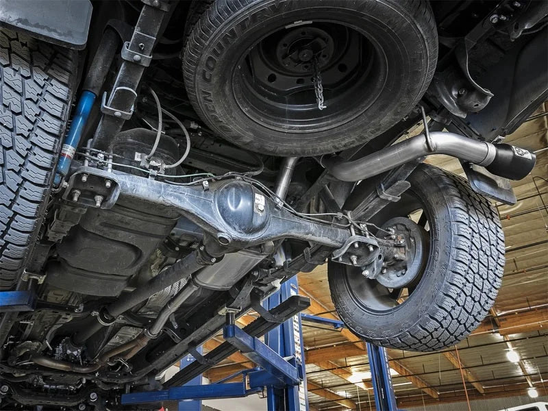 aFe MACH Force-Xp 2-1/2in 304 SS Cat-Back Exhaust w/Black Tips 2016+ Toyota Tacoma L4-2.7L / V6-3.5L - Back View