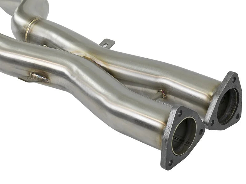 aFe MACH Force-Xp 2-1/2in 304 SS Cat-Back Exhaust w/Polished Tips 05-08 BMW Z4 M Coupe (E86) L6 3.2L - Side View