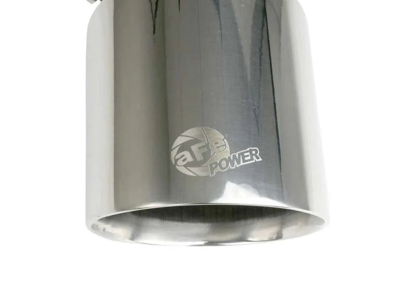 aFe MACH Force-Xp 2-1/2in 304 SS Clamp-On Exhaust Tip 2.5in In / 4.5in Out / 7in.L - Polished - Installation View