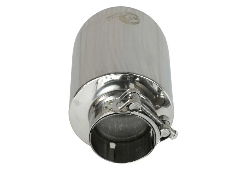 aFe MACH Force-Xp 2-1/2in 304 SS Clamp-On Exhaust Tip 2.5in In / 4.5in Out / 7in.L - Polished - Additional View 6