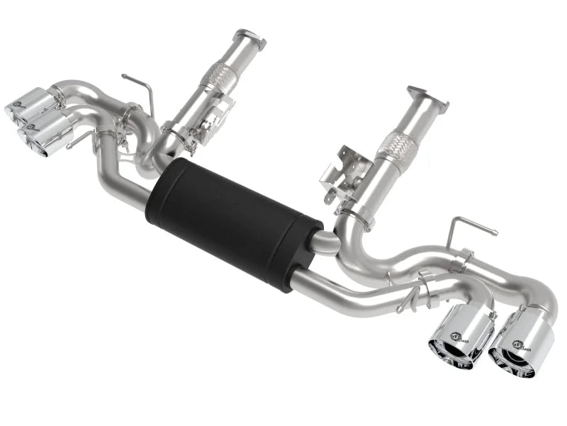 aFe MACH Force-Xp 2-1/2in 304SS Cat-Back 2020 Chevy Corvette (C8) 6.2L - Polished Tip - Main Product View