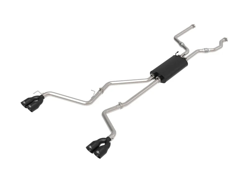 aFe MACH Force-Xp 2.5in. 304 SS C/B Exhaust 20-21 Ford Explorer V6-3.0L - Black Tip - Main Product View