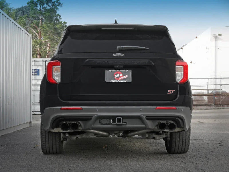 aFe MACH Force-Xp 2.5in. 304 SS C/B Exhaust 20-21 Ford Explorer V6-3.0L - Black Tip - Installation View