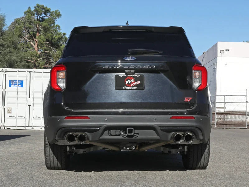 aFe MACH Force-Xp 2.5in. 304 SS C/B Exhaust 20-21 Ford Explorer V6-3.0L - Polished Tip - Back View