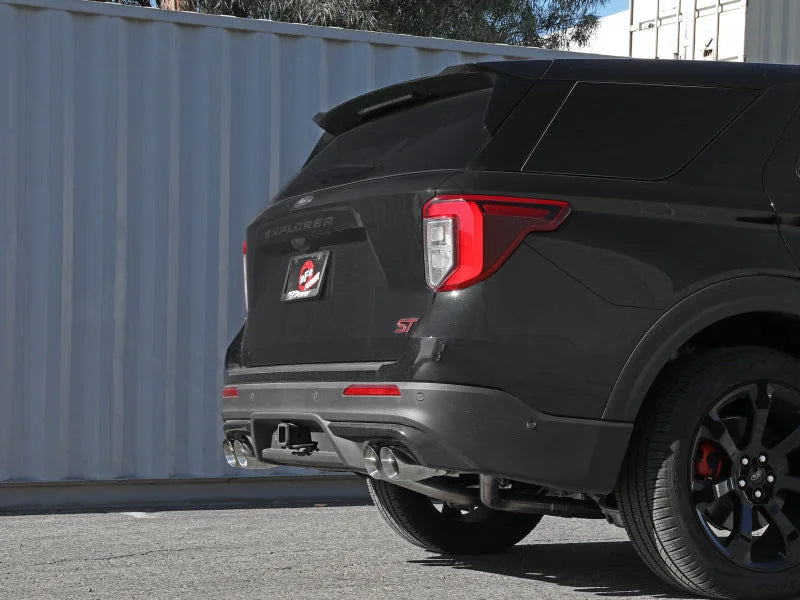 aFe MACH Force-Xp 2.5in. 304 SS C/B Exhaust 20-21 Ford Explorer V6-3.0L - Polished Tip - Installation View