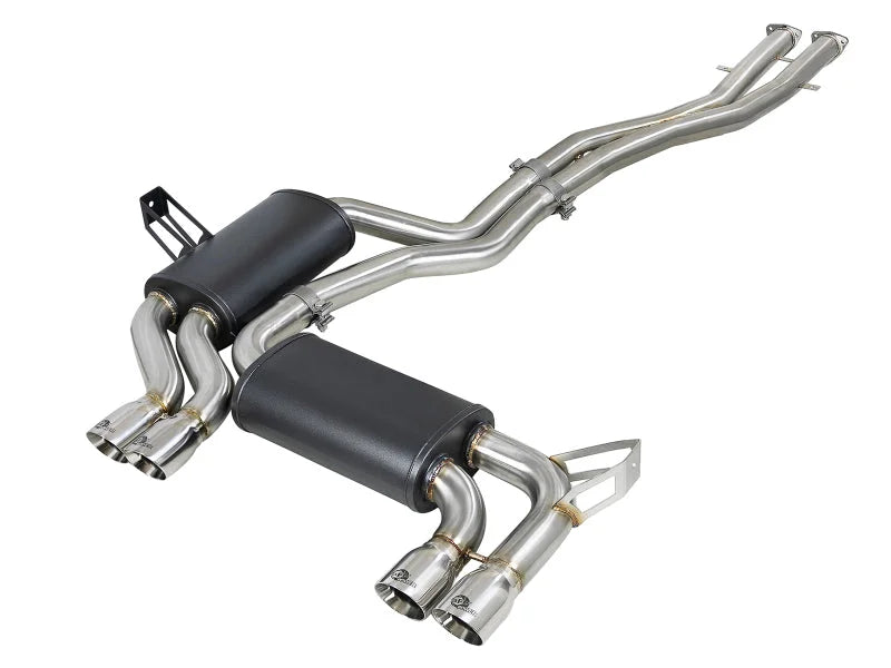 aFe MACH Force-Xp 2.5in 304 SS Cat-Back Exhaust w/ Polished Tips 01-06 BMW M3 - Main Product View