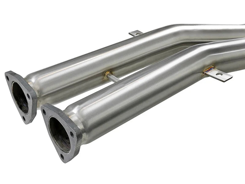 aFe MACH Force-Xp 2.5in 304 SS Cat-Back Exhaust w/ Polished Tips 01-06 BMW M3 - Installation View
