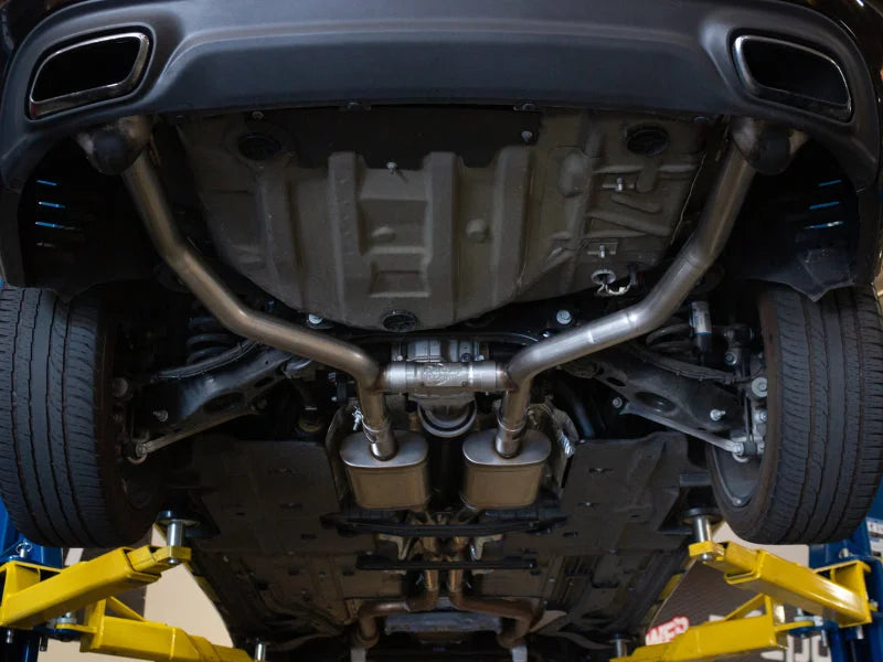 aFe MACH Force-Xp 2.5in 304 SS Exhaust 15-19 Dodge Charger / Chrysler 300 V6 3.6L - Side View