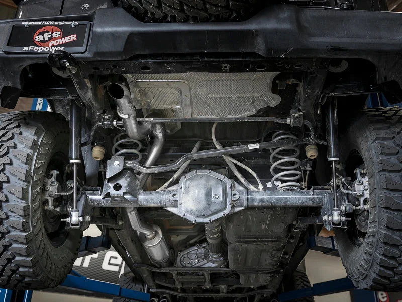 aFe MACH Force-Xp 2.5in 409 SS Catback High-Tuck Exhaust 18-21 Jeep Wrangler (JL) 3.6L 4-Door - Side View