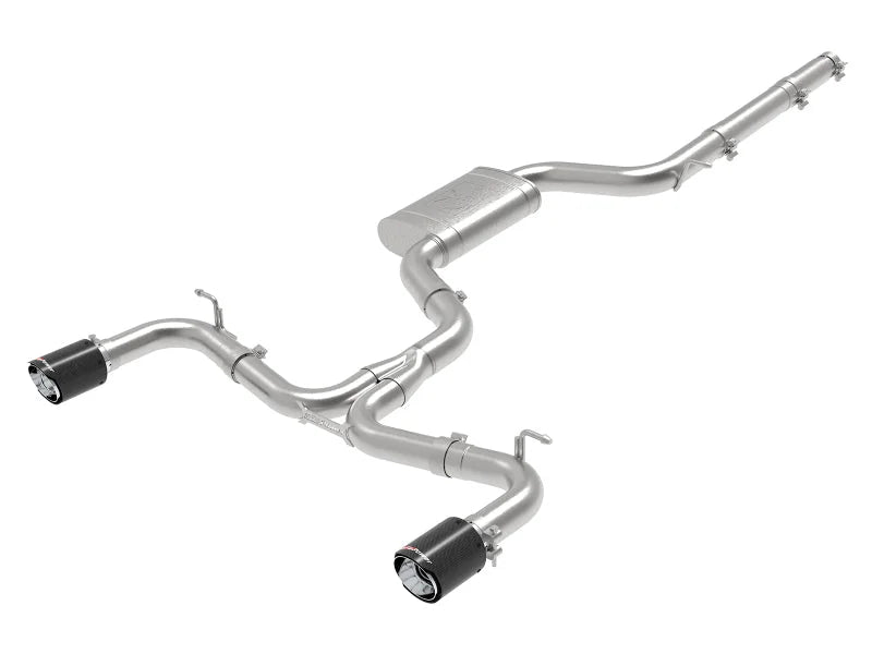 aFe MACH Force-Xp 3 IN to 2-1/2 IN Stainless Steel Cat-Back Exhaust Carbon Volkswagen GTI 15-17 - Main Product View