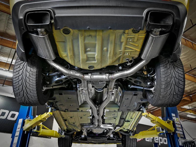 aFe MACH Force-Xp 304 SS Catback Exhaust 17-19 Dodge Challenger V8-5.7L - Side View