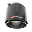 Load image into Gallery viewer, aFe MACH Force-Xp 304 SS Clamp-On Exhaust Tip 2.5in. Inlet / 4.5in. Outlet / 7in. L - Carbon Fiber - Side View