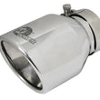 Load image into Gallery viewer, aFe MACH Force-Xp 304 SS Clamp-On Exhaust Tip 2.5in. Inlet / 4in. Outlet / 6in. L - Polished - Main Product View