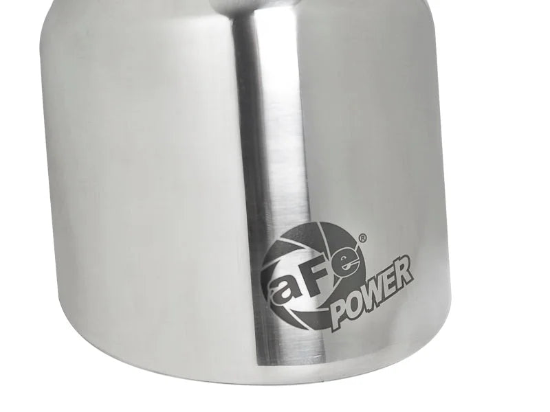 aFe MACH Force-Xp 304 SS Clamp-On Exhaust Tip 2.5in. Inlet / 4in. Outlet / 6in. L - Polished - Installation View