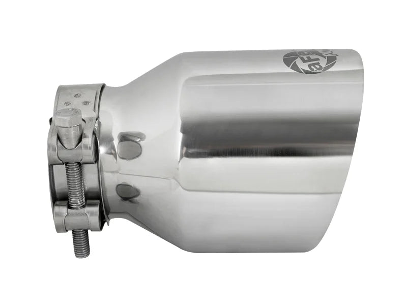 aFe MACH Force-Xp 304 SS Clamp-On Exhaust Tip 2.5in. Inlet / 4in. Outlet / 6in. L - Polished - Additional View 6