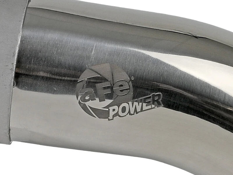 aFe MACH Force-Xp 304 Stainless Steel Clamp-on 2.5in Exhaust Tip - Polished - Installation View