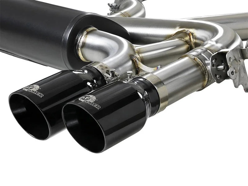 aFe MACH Force-Xp 3.5in. 304 SS C/B Exhaust System 15-18 BMW X5 M (F85) V8-4.4L (tt) - Black Tip - Additional View 6