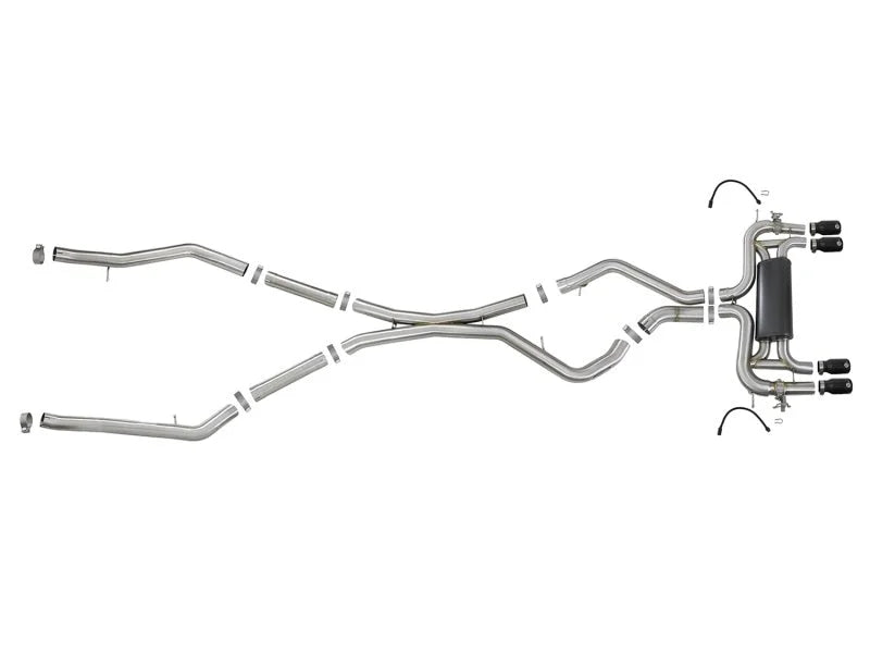 aFe MACH Force-Xp 3.5in. 304 SS C/B Exhaust System 15-18 BMW X5 M (F85) V8-4.4L (tt) - Black Tip - Additional View 8