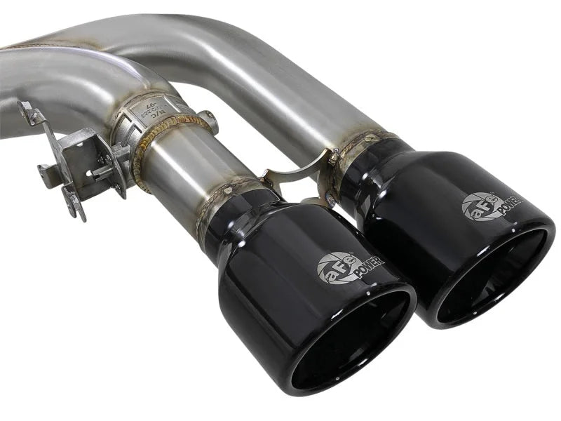 aFe MACH Force-Xp 3.5in. 304 SS C/B Exhaust w/o Muffler 15-18 BMW X5 M V8-4.4L (tt) - Black Tip - Additional View 7