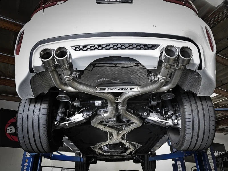 aFe MACH Force-Xp 3.5in. 304 SS C/B Exhaust w/o Muffler 15-18 BMW X5 M V8-4.4L (tt) - Polished Tip - Additional View 5