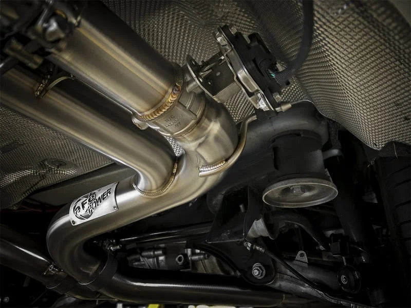 aFe MACH Force-Xp 3.5in. 304 SS C/B Exhaust w/o Muffler 15-18 BMW X5 M V8-4.4L (tt) - Polished Tip - Additional View 6
