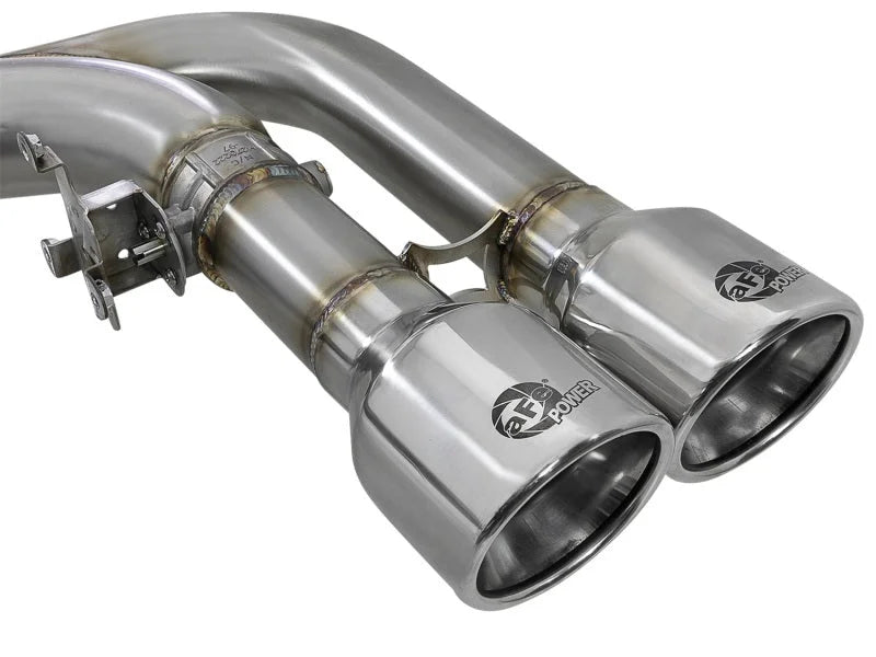 aFe MACH Force-Xp 3.5in. 304 SS C/B Exhaust w/o Muffler 15-18 BMW X5 M V8-4.4L (tt) - Polished Tip - Additional View 11