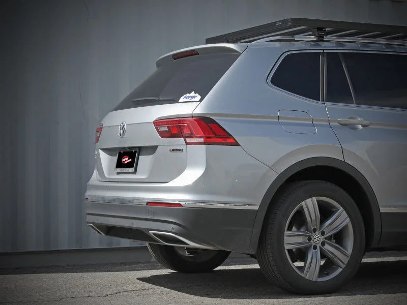 aFe MACH Force-Xp 3in - 2 1/2in SS Cat Back Exhaust System VW Tiguan 18-22 2.0 110in Wheelbase (AWD) - Side View