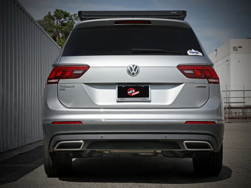 aFe MACH Force-Xp 3in - 2 1/2in SS Cat Back Exhaust System VW Tiguan 18-22 2.0 110in Wheelbase (AWD) - Back View